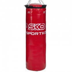 Мішок боксерський Sportko циліндр з кільцем і ланцюгом 1100 мм, червоний, код: MP-22_R-S52 Мішок боксерський Sportko циліндр з кільцем і ланцюгом 1100 мм, червоний, код: MP-22_R-S52