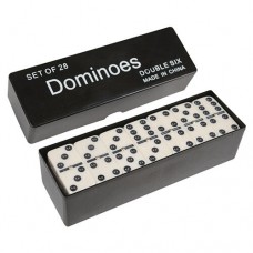 Доміно біле PlayGame коробка чорна, синя, код: H5010-WS