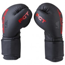 Боксерські рукавички FGT 12oz, чорний/червоний, код: FT-2171/12-WS