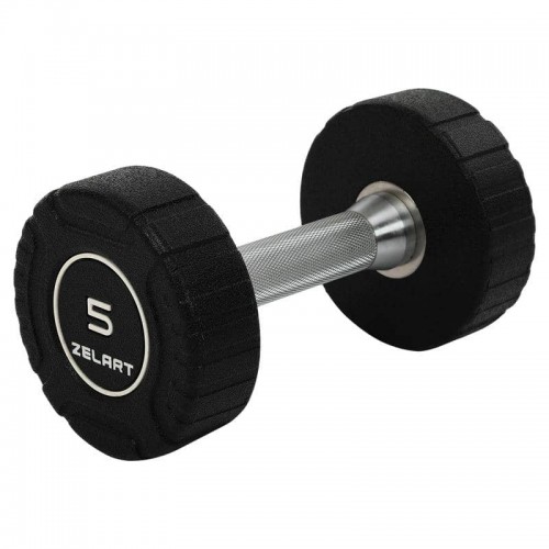 Гантель цільна професійна CPU покриття Zelart 1х5кг, чорний, код: TA-3111-5