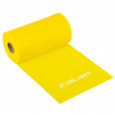 Стрічка еластична для фітнесу та йоги Zelart 12000х150х0,3 мм, жовтий, код: FI-5361-1