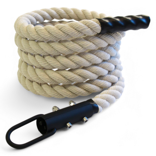 Канат для лазіння Orlins 7 м, діаметр 45 мм бавовняний з кронштейном білий, код: RO-13