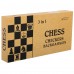 Набір настільних ігор 3 в 1 Xinliye шахи, шашки, нарди, код: W7722B