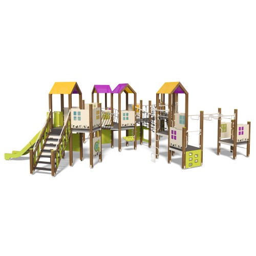 Ігровий комплекс InterAtletika Big City-1 12145х8452х3463 мм, код: TE931-SM