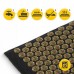 Килимок акупунктурний з подушкою 4Fizjo Eco Mat Аплікатор Кузнєцова, чорний-золотий, код: P-5907739311566