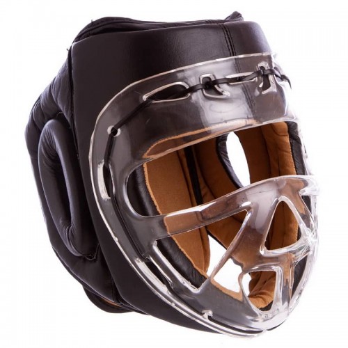 Шолом для єдиноборств Venum ELS шкіряний з прозорою маскою XL, чорний, код: MA-1427_XLBK Шолом для єдиноборств Venum ELS шкіряний з прозорою маскою XL, чорний, код: MA-1427_XLBK