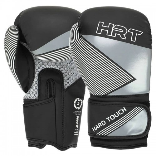 Боксерські рукавиці Hard Touch 14 унцій, чорний-срібний, код: BO-7698_14BKGR