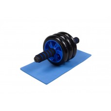 Ролик для преса EasyFit з килимком (3 колеса), синій, код: MS 0873-B-EF