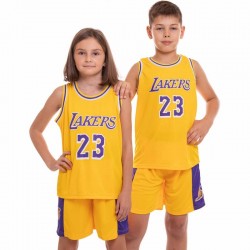 Форма баскетбольна підліткова NB-Sport NBA Lakers S, жовтий-фіолетовий, код: BA-0563_SYV