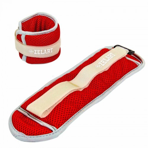 Обважнювачі-манжети Zelart 2х0,5 кг червоний/сірий, код: FI-7210-1_R