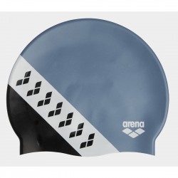 Шапка для плавання Arena Icons Team Stripe Cap сірий-чорний, код: 3468337429890