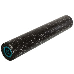 Ролер масажний циліндр гладкий LiveUp 45см, чорний-білий, код: LP8238