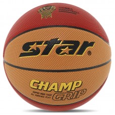 М"яч баскетбольний Star Champ Grip №7 PU, помаранчевий-коричневий, код: BB4277C_ORBR