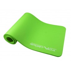 Килимок для йоги та фітнесу SportVida NBR 1800x600x10 мм, салатовий, код: SV-HK0248
