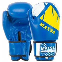 Боксерські рукавиці Matsa 12 унцій, синій, код: MA-7301_12BL