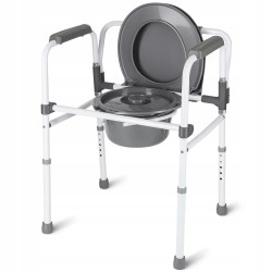 Стілець-туалет 4Fizjo регульований, складний, сірий, код: P-5905973406499