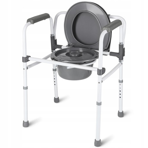 Стілець-туалет 4Fizjo регульований, складний, сірий, код: P-5905973406499