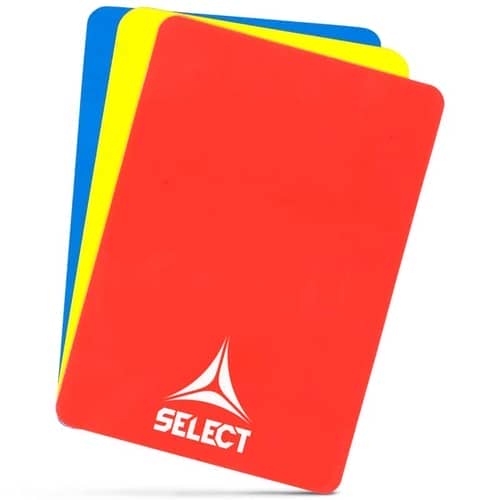 Картки арбітра Select Referee cards v24 червоний-жовтий-синій, код: 5703543336470