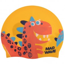 Шапочка для плавання дитяча MadWave Junior Dino жовтий, код: M057916_Y-S52