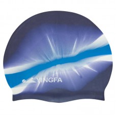 Шапочка для плавання силіконова для дорослих Yingfa Camouflage чорний-синій, код: C0065_BKBL