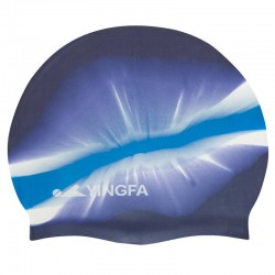Шапочка для плавання силіконова для дорослих Yingfa Camouflage чорний-синій, код: C0065_BKBL Шапочка для плавання силіконова для дорослих Yingfa Camouflage чорний-синій, код: C0065_BKBL