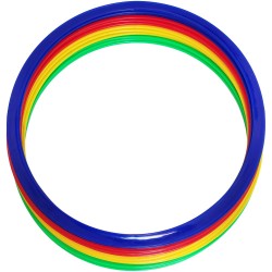 Кільця для координації Meta Flat Agility Rings Set of 12 синій 60 см, червоний, жовтий, зелений, код: 080101513012