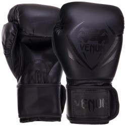 Рукавички боксерські шкіряні Venum Contender 10 унцій, чорний, код: VN1109-114_10BK-S52