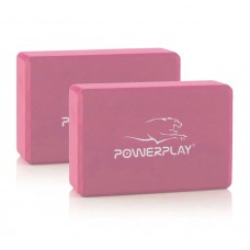 Блок для йоги PowerPlay Yoga Brick EVA рожеві, 2шт, код: PP_4006_Pink_2in