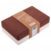 Блок для йоги двокольоровий Bloom Yoga Brick 230x150 мм, коричневий-білий, код: LB7041-S52