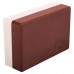 Блок для йоги двокольоровий Bloom Yoga Brick 230x150 мм, коричневий-білий, код: LB7041-S52