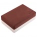 Блок для йоги двокольоровий Bloom Yoga Brick 230x150 мм, коричневий-білий, код: LB7041-S52