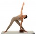 Блок для йоги двокольоровий Bloom Yoga Brick 230x150 мм, коричневий-білий, код: LB7041-S52