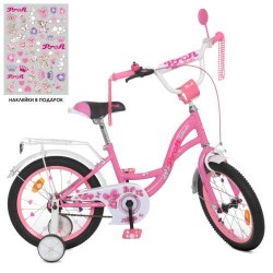 Велосипед дитячий Profi Kids Butterfly d=16, рожевий, код: Y1621-MP