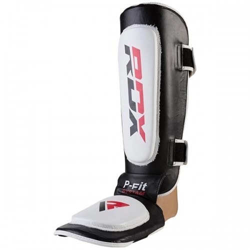 Захист ноги MMA RDX D-X M, шкіра, чорно-білий, код: FT-8790/M  -WS