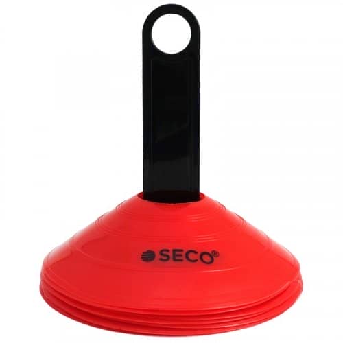 Набір тренувальних фішек Seco з підставкою (10 штук), код: 18130-200-SE Набір тренувальних фішек Seco з підставкою (10 штук), код: 18130-200-SE