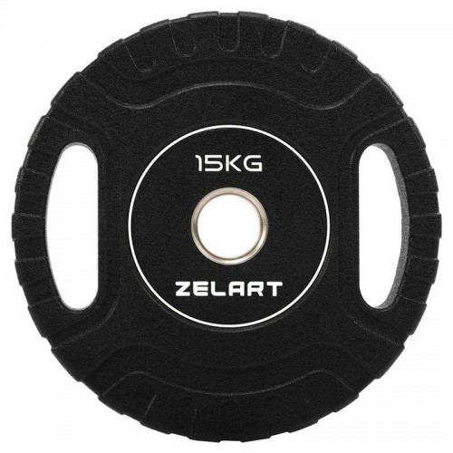 Блини диски CPU покриття 2 Handle металева втулка Zelart ø51мм, 15кг ,чорний, код: TA-3438-15