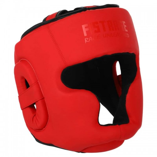 Шолом боксерський з повним захистом шкіряний Fistrage XL, червоний, код: VL-4169_XLR