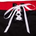 Костюм для чирлідінгу (шорти і топ) Lidong L (44-46), чорний-червоний, код: LD-4885_LBKR