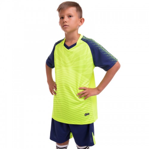 Форма футбольна дитяча PlayGame Lingo S, рост 155-160, салатовий-чорний, код: LD-M8601B_SLGBK