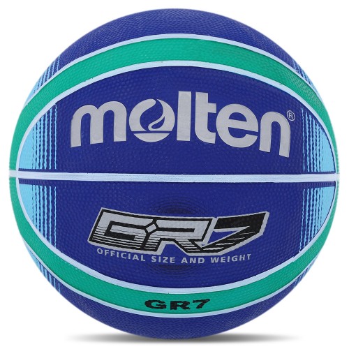 М"яч баскетбольний гумовий Molten №7, синій, код: BGRX7-BG-S52
