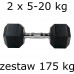 Гантельний ряд UnderFit Hex 2х5-20 кг (175 кг), код: M-10049212-IN