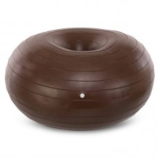 Фітбол м"яч для балансу Пончик сатин Bloom 450 мм, коричневий, код: LB7053_BR