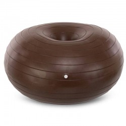 Фітбол м"яч для балансу Пончик сатин Bloom 450 мм, коричневий, код: LB7053_BR