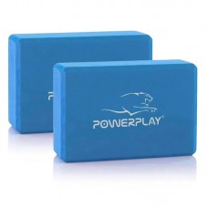 Блок для йоги PowerPlay Yoga Brick EVA синій, 2шт, код: PP_4006_Blue_2in