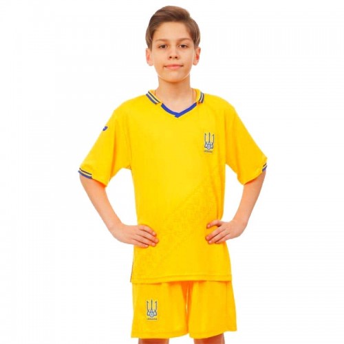Форма футбольна дитяча PlayGame Україна 2019, L-28, зріст 145-155, жовтий, код: CO-8173_L