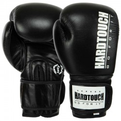 Боксерські рукавиці шкіряні Hard Touch 14 унції, чорний, код: BO-7714_14BK