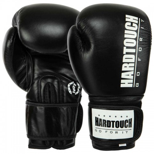 Боксерські рукавиці шкіряні Hard Touch 14 унції, чорний, код: BO-7714_14BK