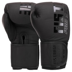 Боксерські рукавиці шкіряні Fistrage 10 унцій, чорний, код: VL-8433_10BK