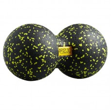 Масажний м'яч подвійний 4FIZJO EPP DuoBall 12 (120 мм), Black/Yellow, код: P-5907222931332