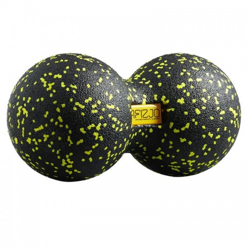 Масажний м'яч подвійний 4FIZJO EPP DuoBall 12 (120 мм), Black/Yellow, код: P-5907222931332